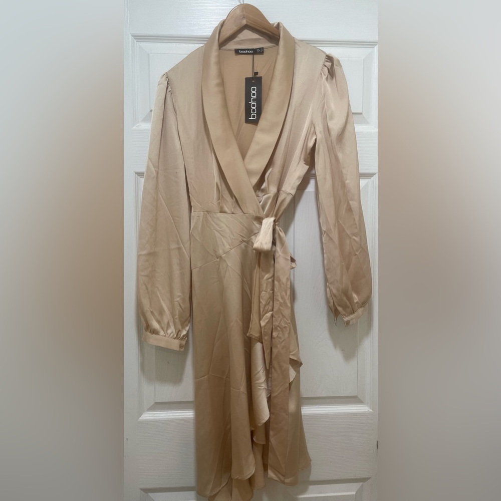 Wrap belted dress